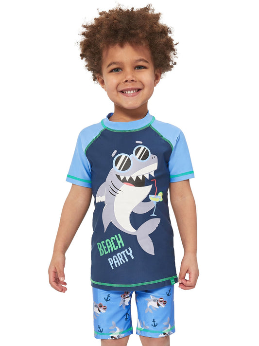 Character Blue Nautical Shark Beach Party Swimsuit image 2
