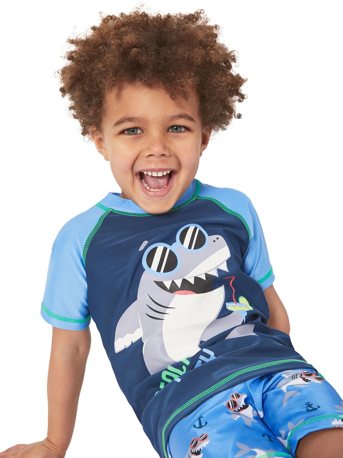 Character Blue Nautical Shark Beach Party Swimsuit image 3