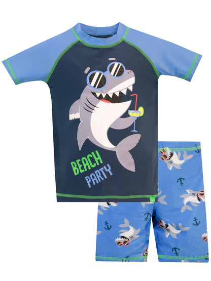 Character Blue Nautical Shark Beach Party Swimsuit image 5
