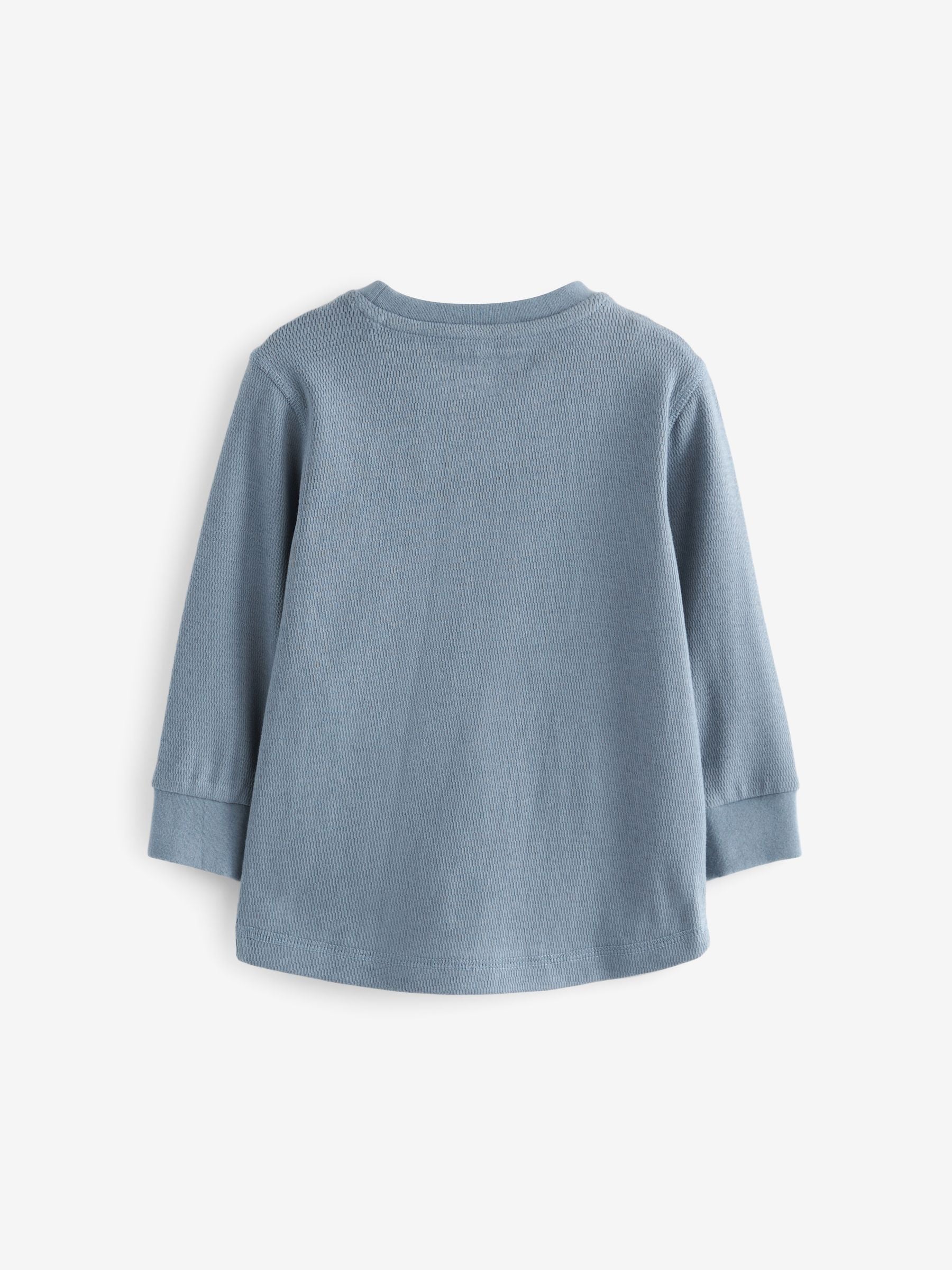 Dsiney Kidz - Blue Long Sleeve Textured T-Shirts 3 Pack (3mths-7yrs) image 2