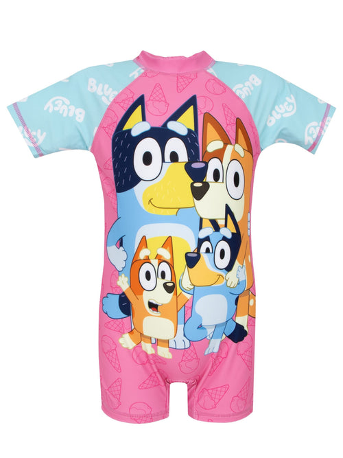Character Pink Bluey Surfsuit Family Swimsuit image 1