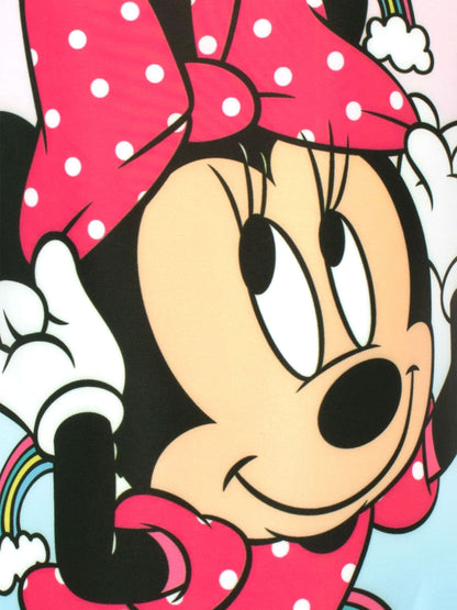 Character Blue Minnie Mouse Surfsuit  Pink Sleeves image 2