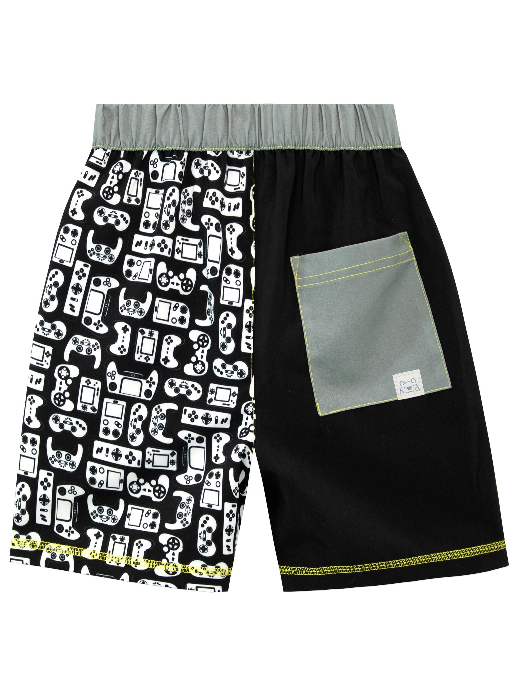 Character Black Gaming Board Born To Be A Gamer Swim Shorts image 2