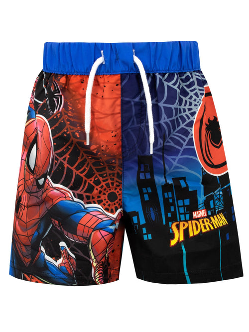 Character Blue Spiderman Spiderman Logo Swim Shorts image 1