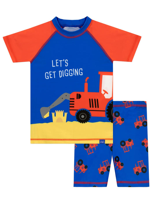 Character Blue Tractor Swim Set  Lets Get Digging image 1