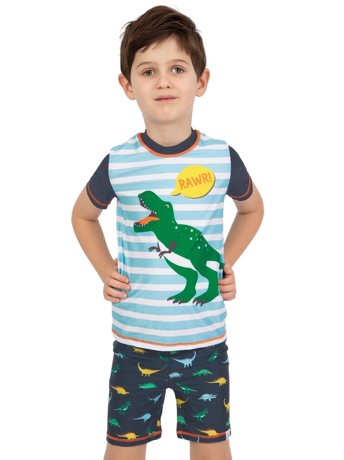 Character Blue Dinosaur Green Dino Rawr Swim Set image 1