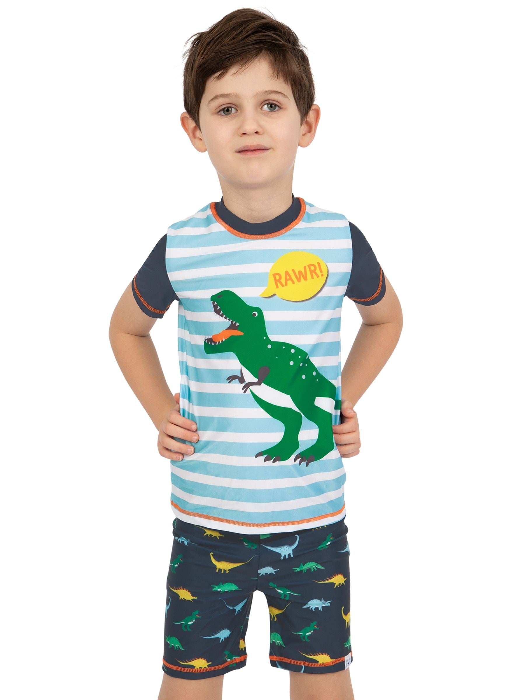 Character Blue Dinosaur Green Dino Rawr Swim Set image 1