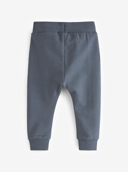 Khaki/Grey/Blue Skinny Fit Joggers 5 Pack (3mths-7yrs) image 2