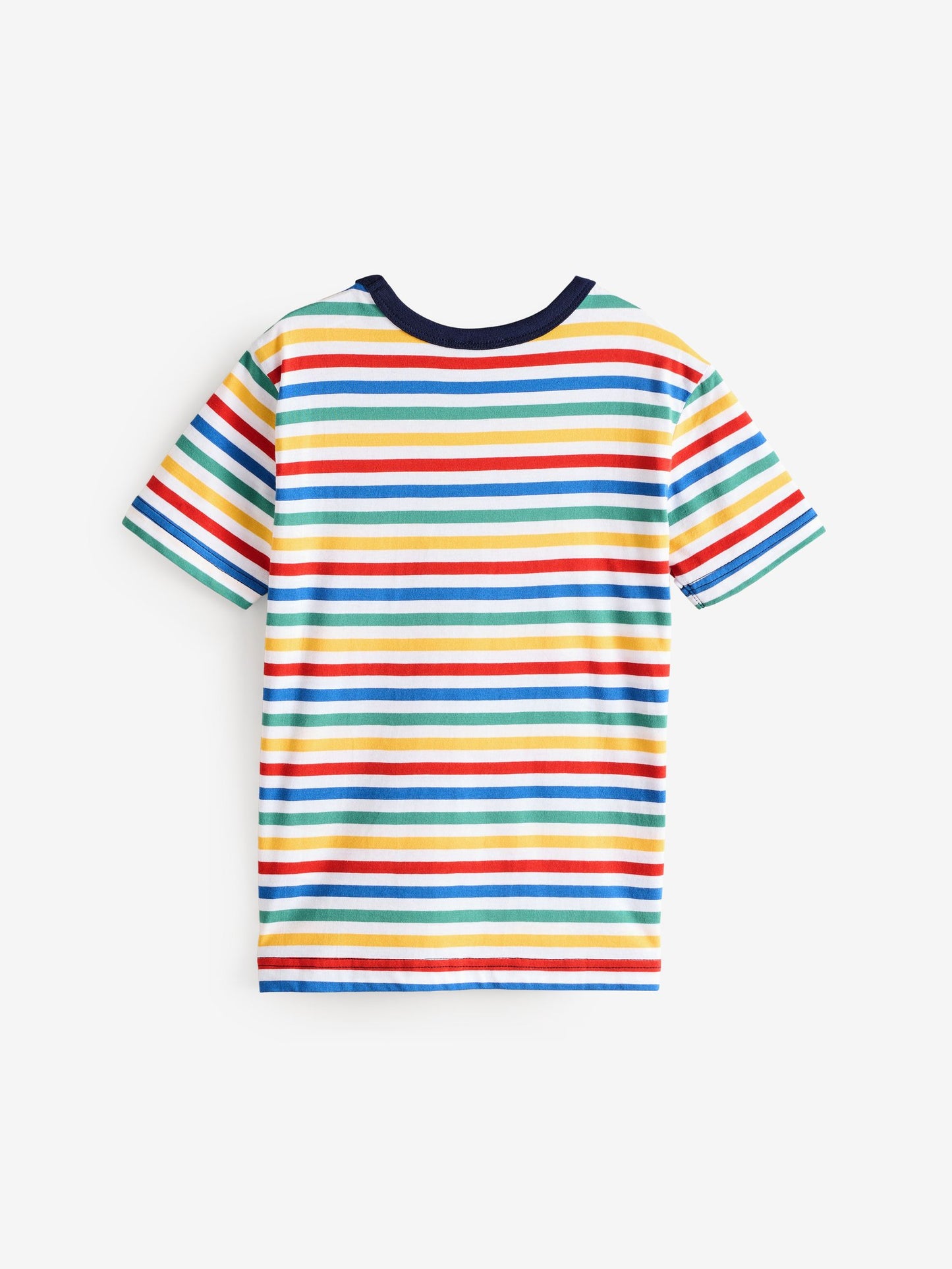 Dsiney Kidz - Benetton Boys Striped 100% Cotton Logo T-Shirt image 2
