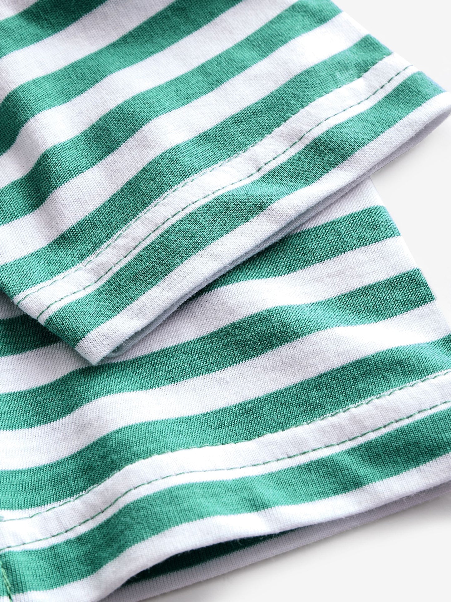 Dsiney Kidz - Benetton Green Striped 100% Cotton Logo T-Shirt image 3