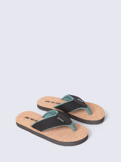 Animal Black Parker Cork Flip Flops image 1