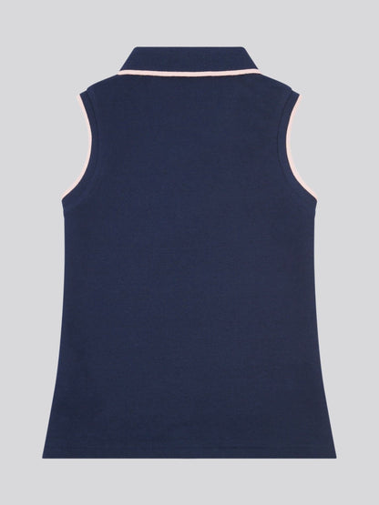 Dsiney Kidz - U.S. Polo Assn Blue Sleeveless Pique Polo Shirt image 6