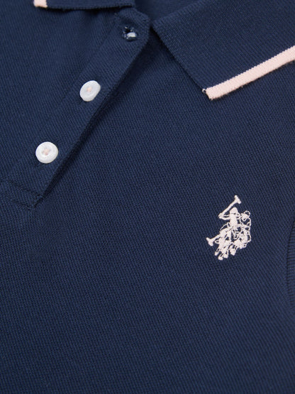 Dsiney Kidz - U.S. Polo Assn Blue Sleeveless Pique Polo Shirt image 7