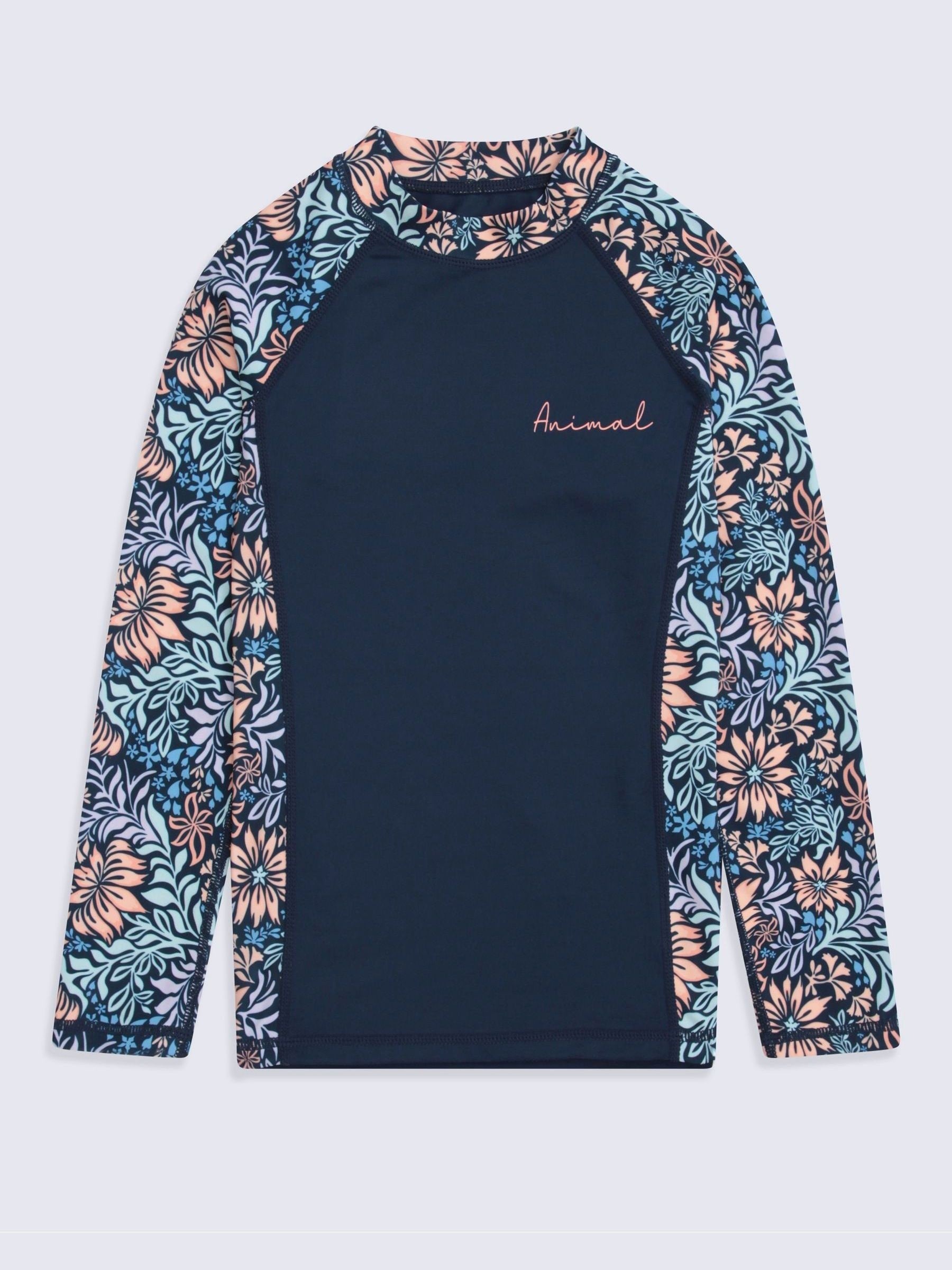 Animal Blue Lillie Girls UV Rash Vest image 1