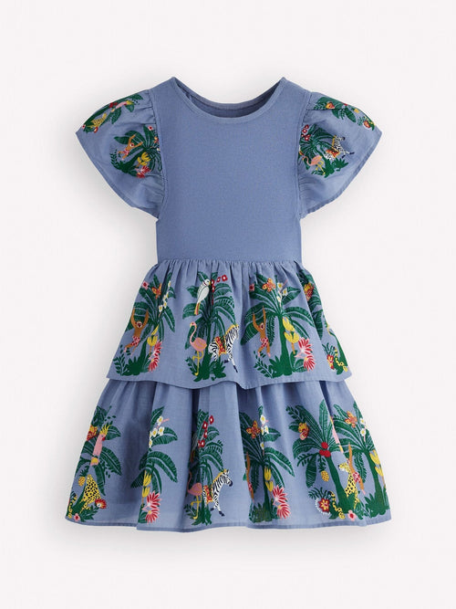 Dsiney Kidz - Boden Blue Woven Mix Twirly Dress image 1
