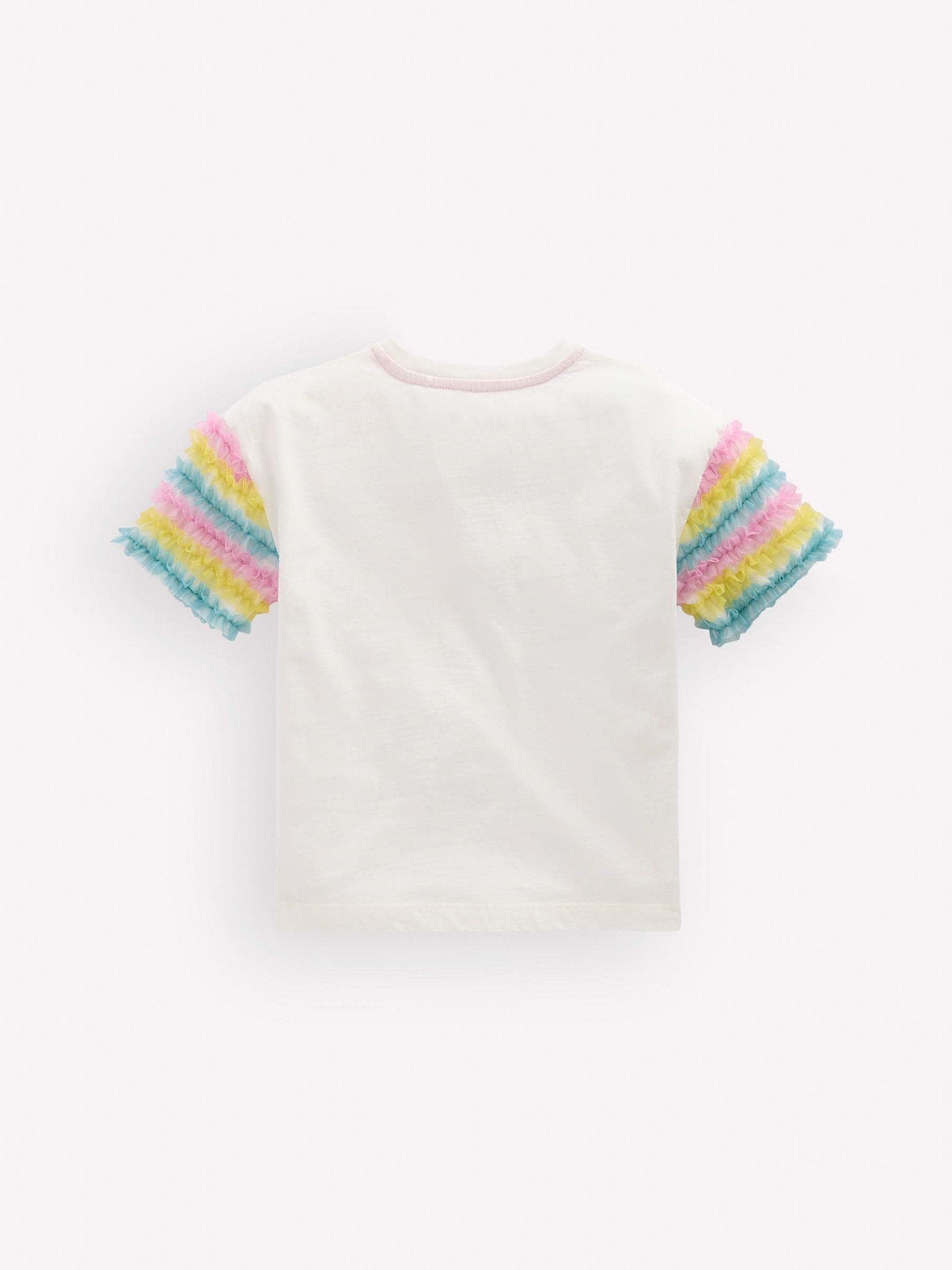 Boden White Tulle Mix Top image 2