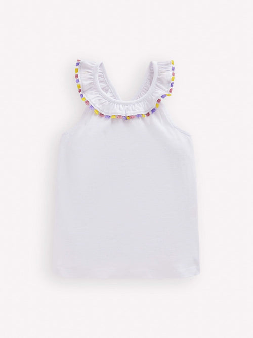Dsiney Kidz - Boden White Ruffle Neck Halter Top image 1