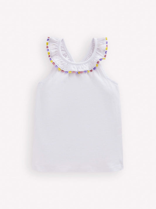 Dsiney Kidz - Boden White Ruffle Neck Halter Top image 1
