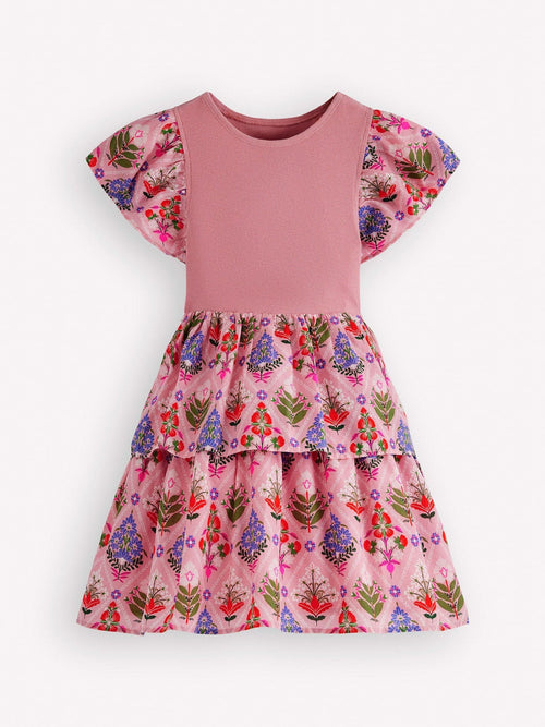 Dsiney Kidz - Boden Pink Woven Mix Twirly Dress image 1