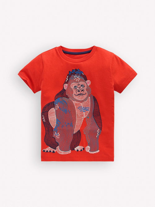 Boden Orange Superstitch T-Shirt image 1