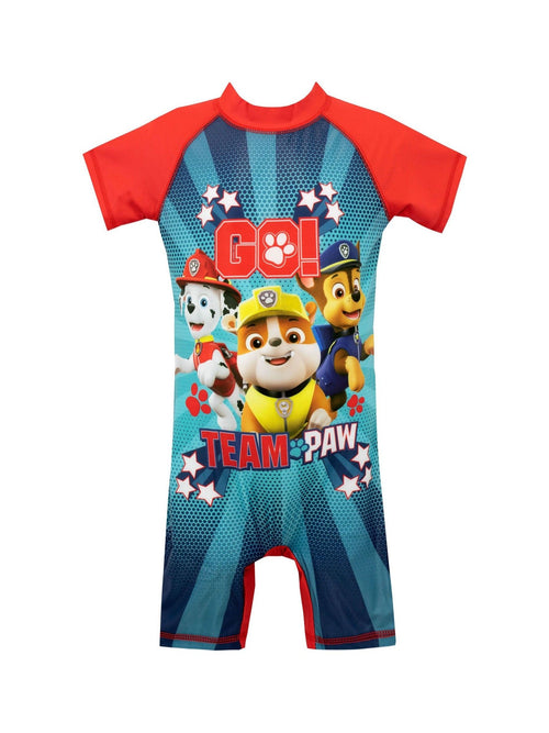 Character Red/Blue Paw Patrol Surfsuit Go Team Swimsuit image 1