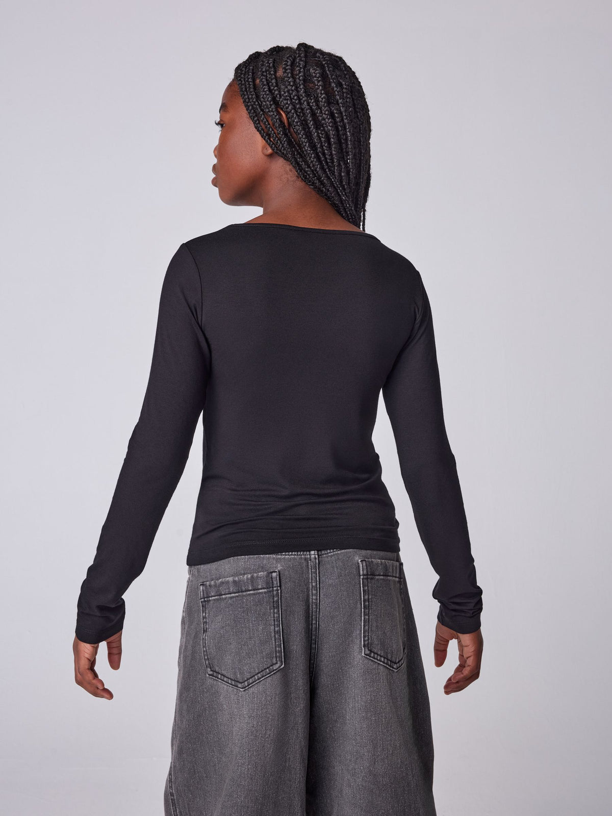 smALLSAINTS Black Twist Front Long Sleeve Top - image 3