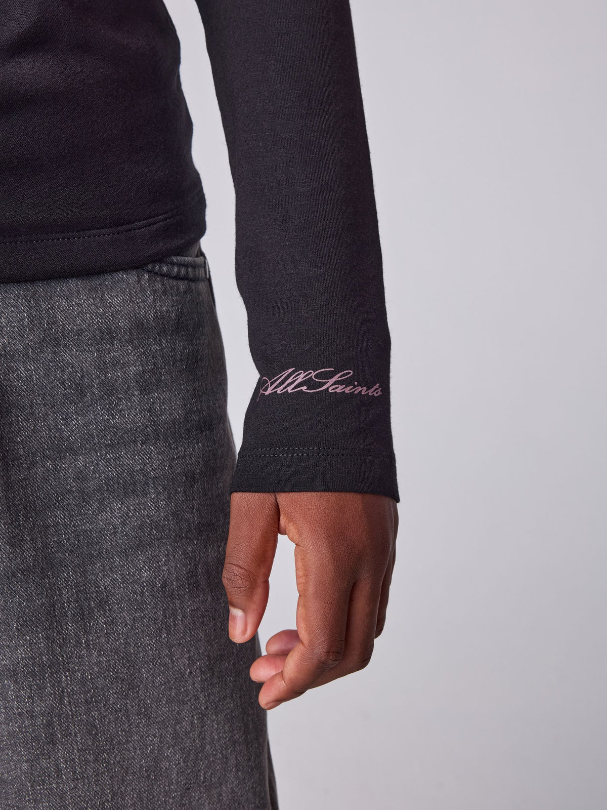 smALLSAINTS Black Twist Front Long Sleeve Top - image 5