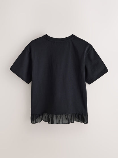 smALLSAINTS Black Frill Hem T-Shirt - image 7
