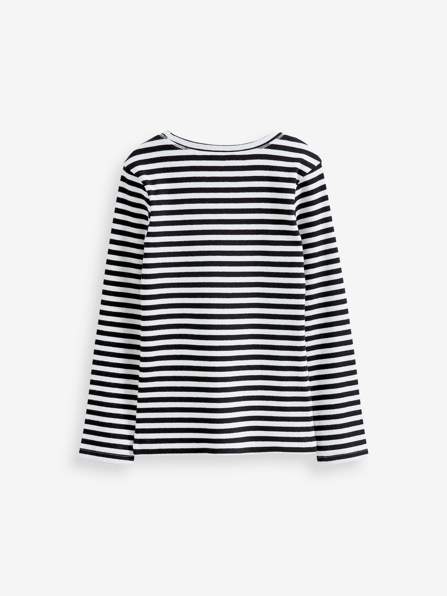 Dsiney Kidz - Black/White Stripe Long Sleeve Ribbed Top (3-16yrs) image 8