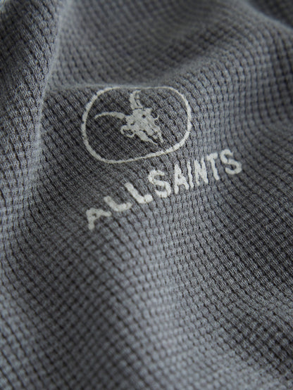 smALLSAINTS Grey Stamp Logo Waffle Hoodie - image 5