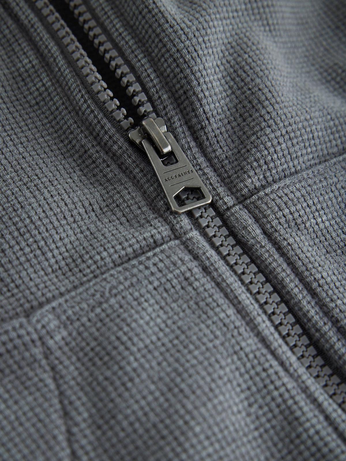 smALLSAINTS Grey Stamp Logo Waffle Hoodie - image 6