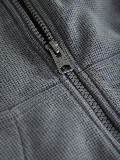 smALLSAINTS Grey Stamp Logo Waffle Hoodie - image 6