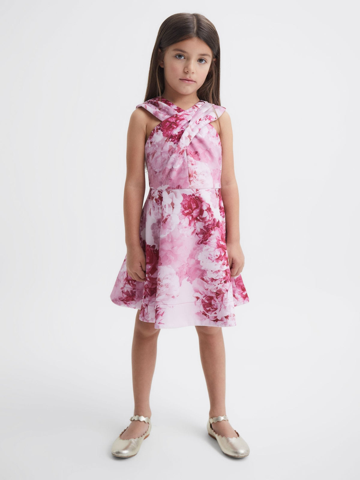 Dsiney Kidz - Reiss Pink Clara 9-12 yrs Floral Printed Dress image 3