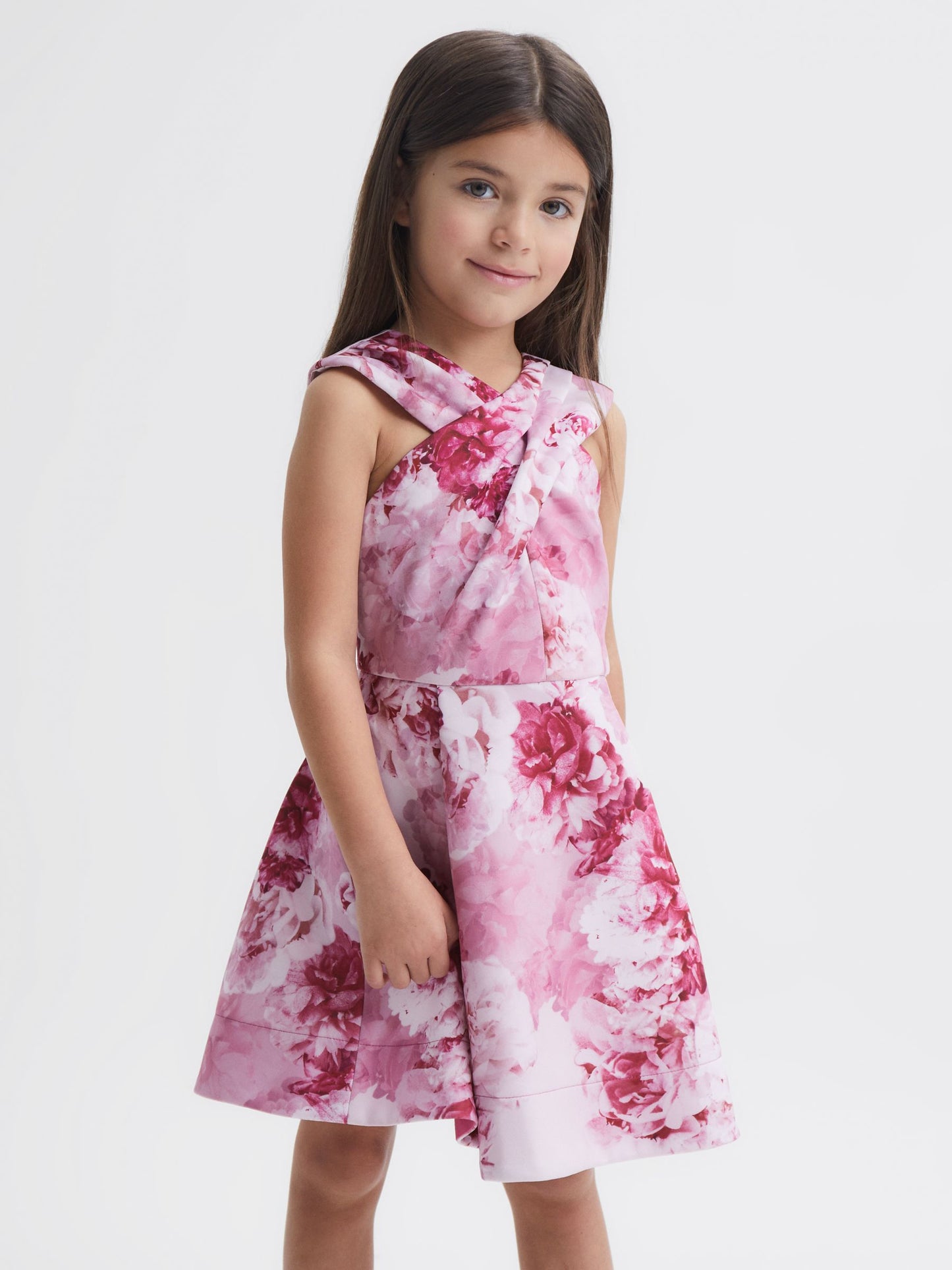 Dsiney Kidz - Reiss Pink Clara 4-9 yrs Floral Printed Dress image 3
