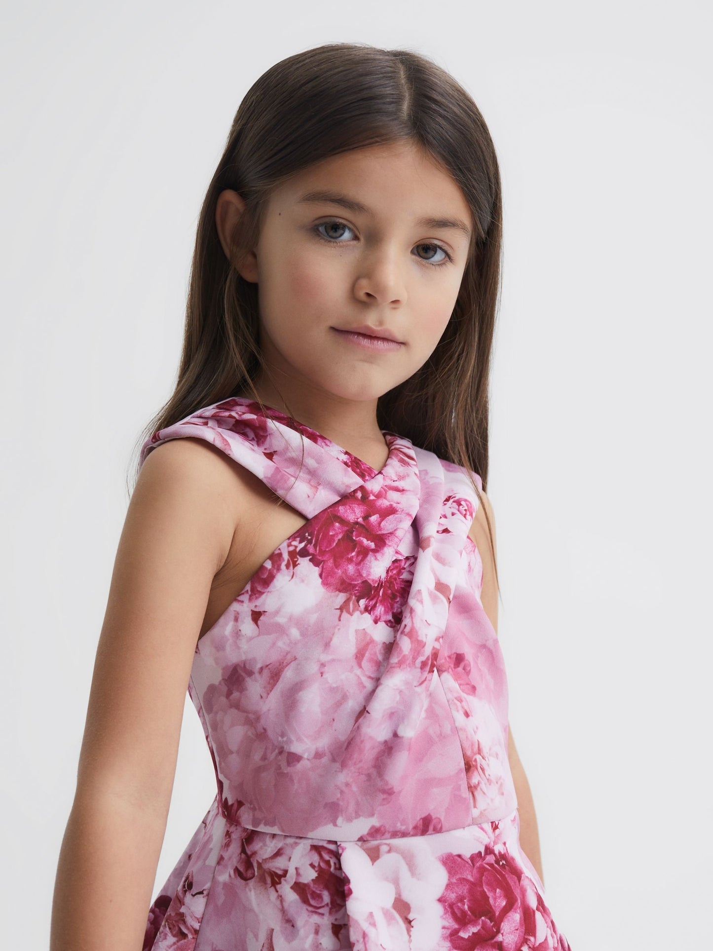 Dsiney Kidz - Reiss Pink Clara 4-9 yrs Floral Printed Dress image 4