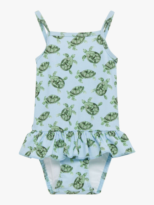 Dsiney Kidz - Trotters London Blue Little Turtle Peplum Swimsuit image 2