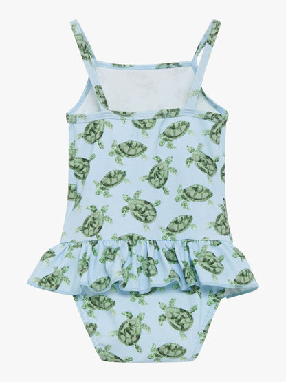Trotters London Blue Little Turtle Peplum Swimsuit image 3