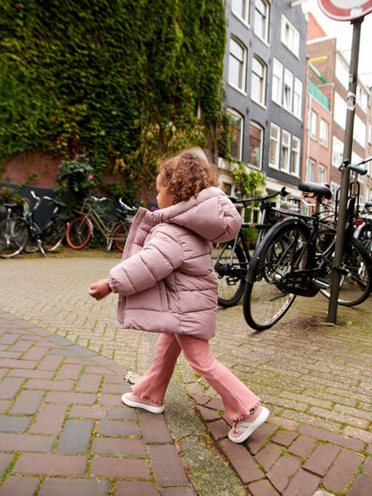 Pink Shower Resistant Fleece Lined Hooded Padded Coat (3mths-7yrs)