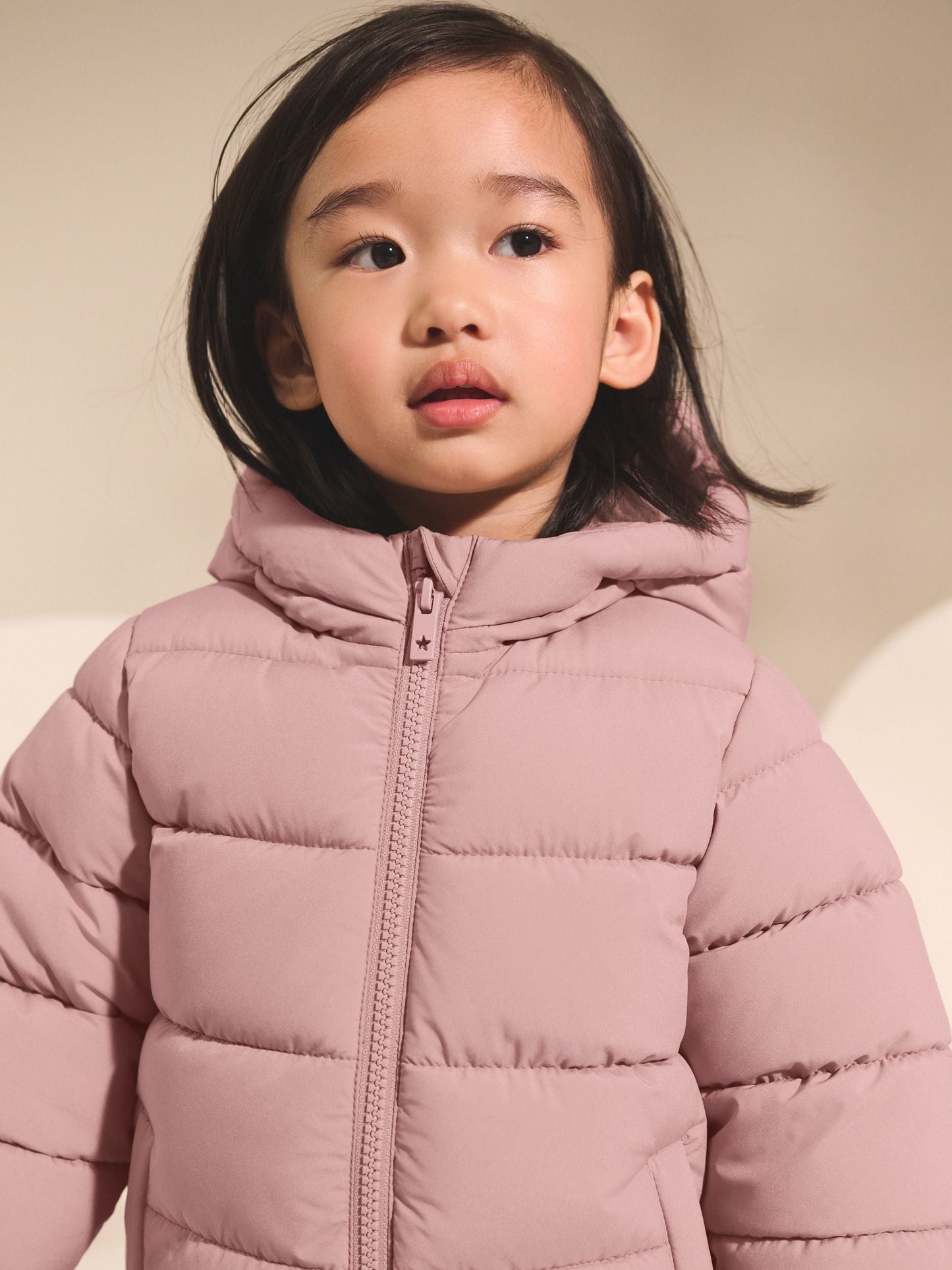 Pink Shower Resistant Fleece Lined Hooded Padded Coat (3mths-7yrs)