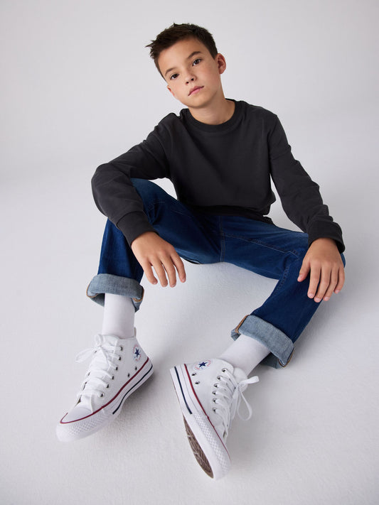 Converse White Malden Street Youth Trainers image 1