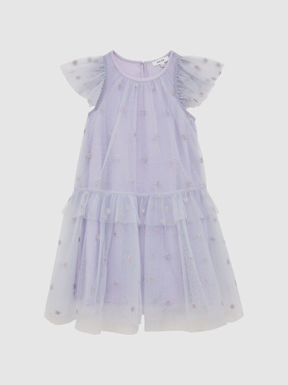 Reiss Lilac Fifi 9-12 yrs Tulle Embroidered Dress - image 2