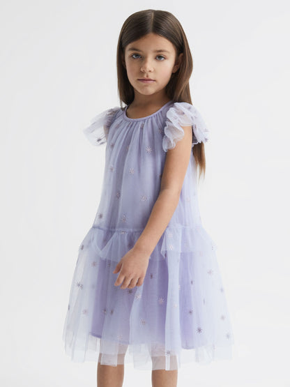 Reiss Lilac Fifi 9-12 yrs Tulle Embroidered Dress - image 3