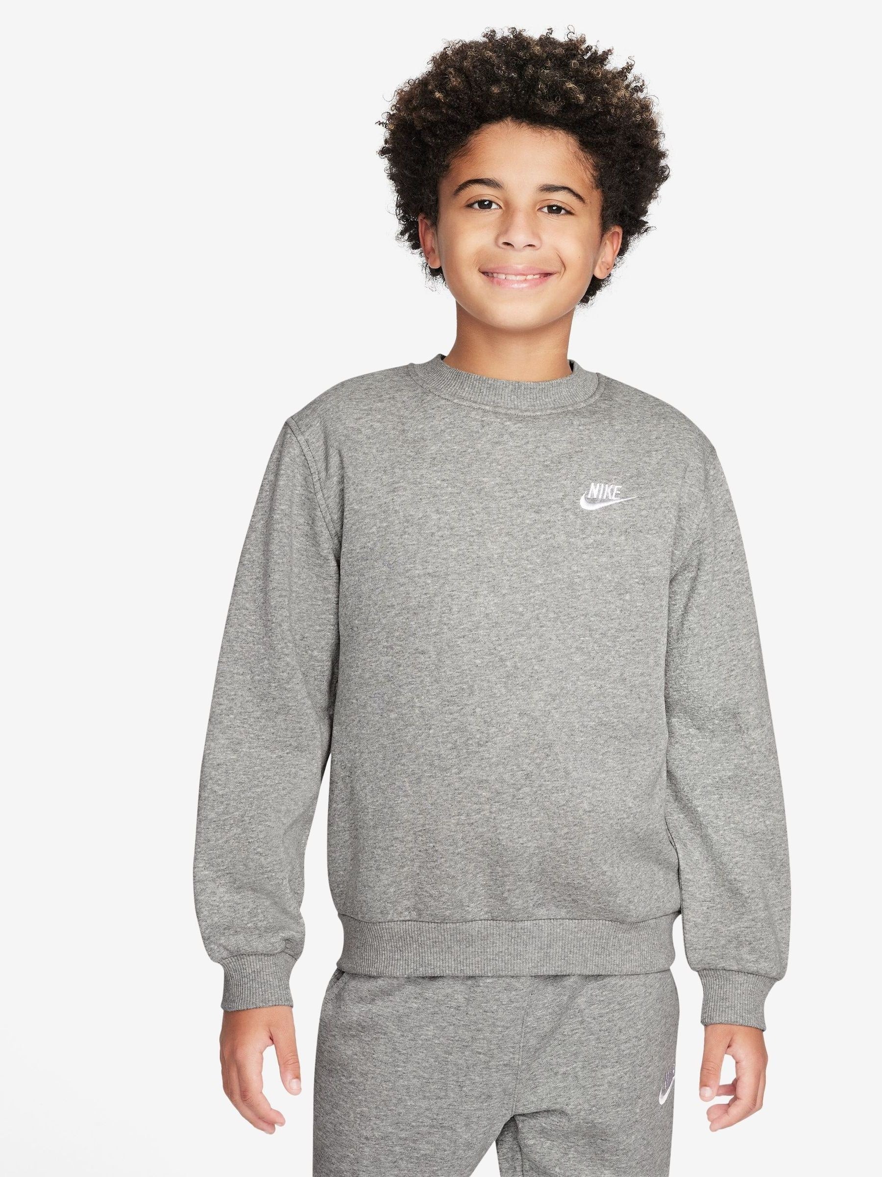 Dsiney Kidz - Nike Dark Grey Heather Club Fleece Sweatshirt image 1