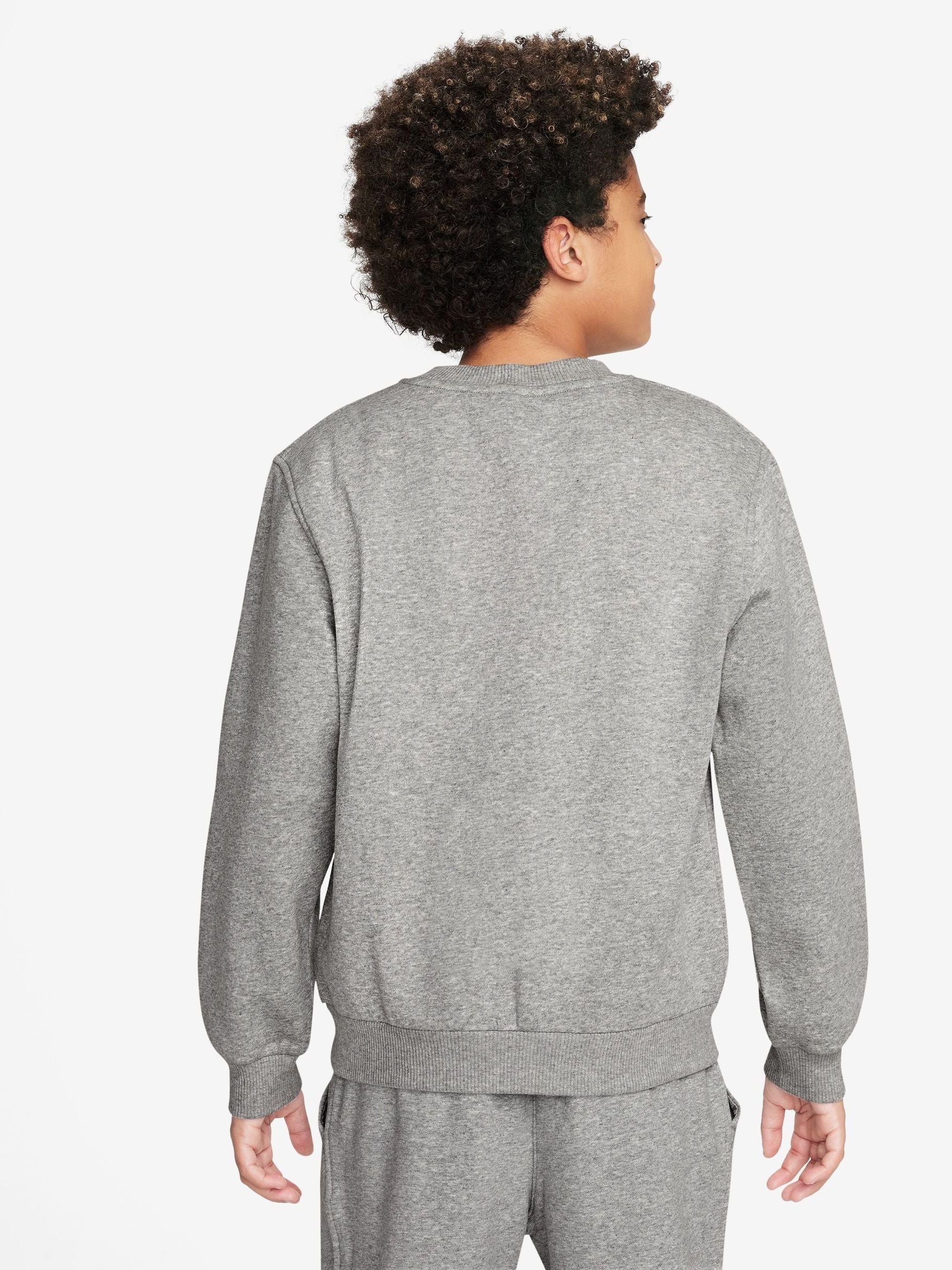 Dsiney Kidz - Nike Dark Grey Heather Club Fleece Sweatshirt image 2