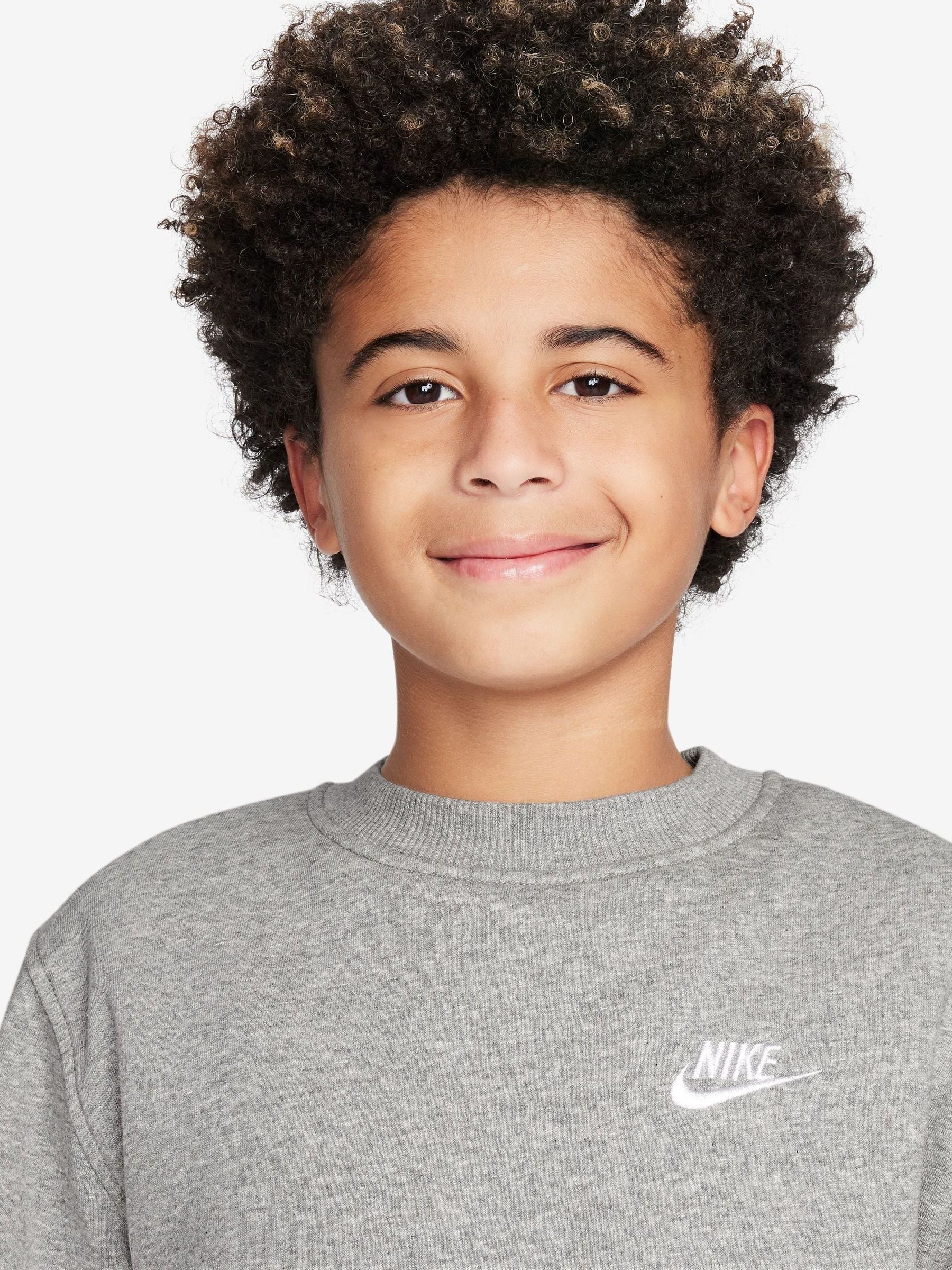 Dsiney Kidz - Nike Dark Grey Heather Club Fleece Sweatshirt image 3