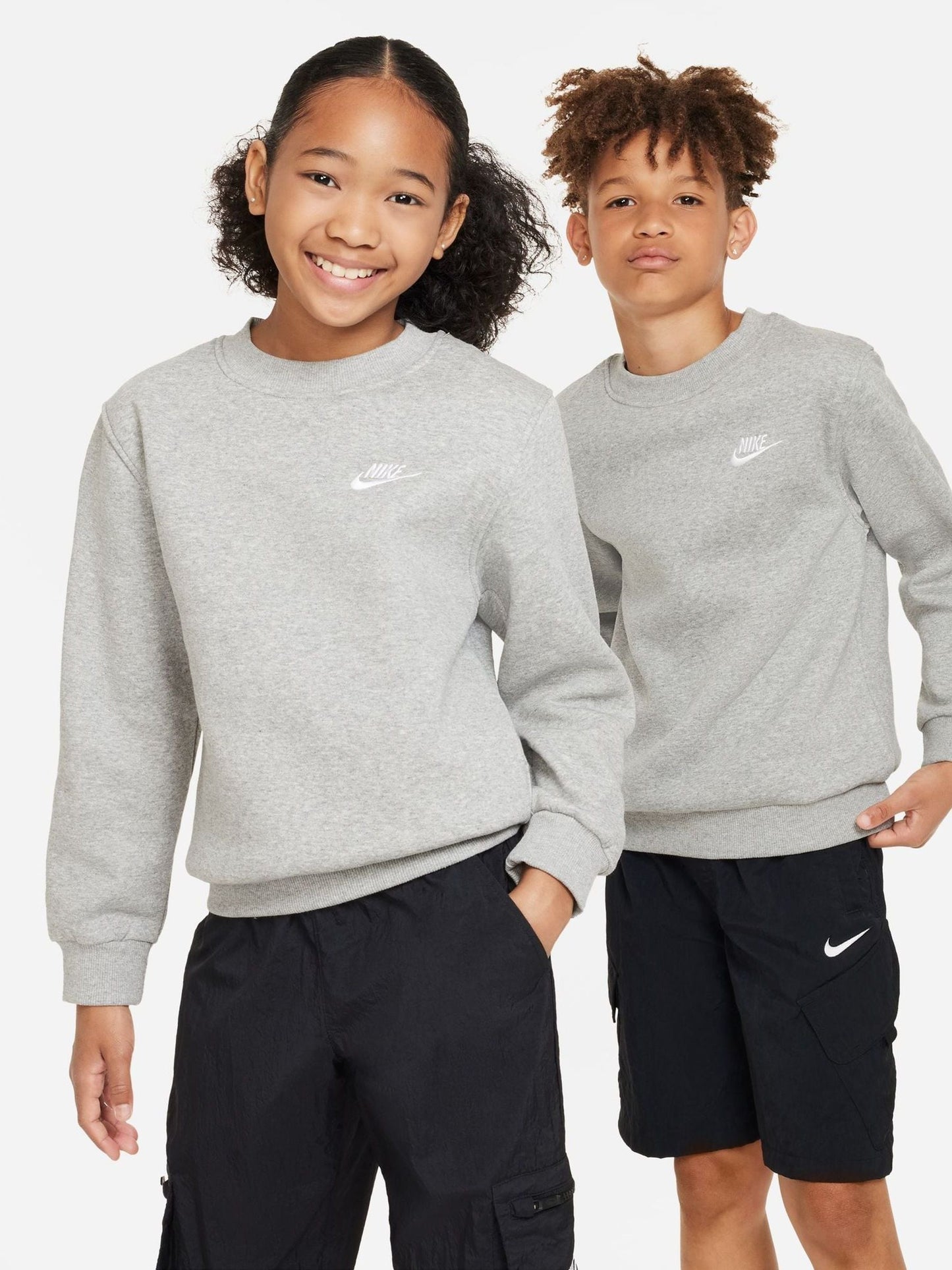 Dsiney Kidz - Nike Dark Grey Heather Club Fleece Sweatshirt image 4
