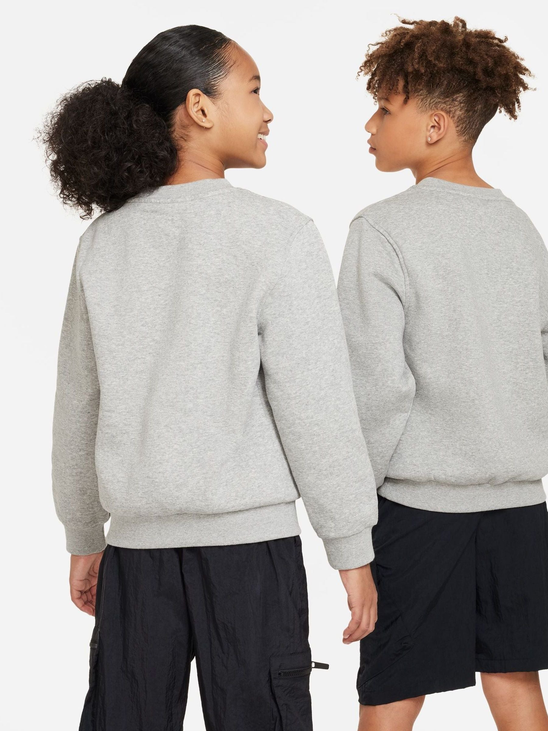 Dsiney Kidz - Nike Dark Grey Heather Club Fleece Sweatshirt image 5