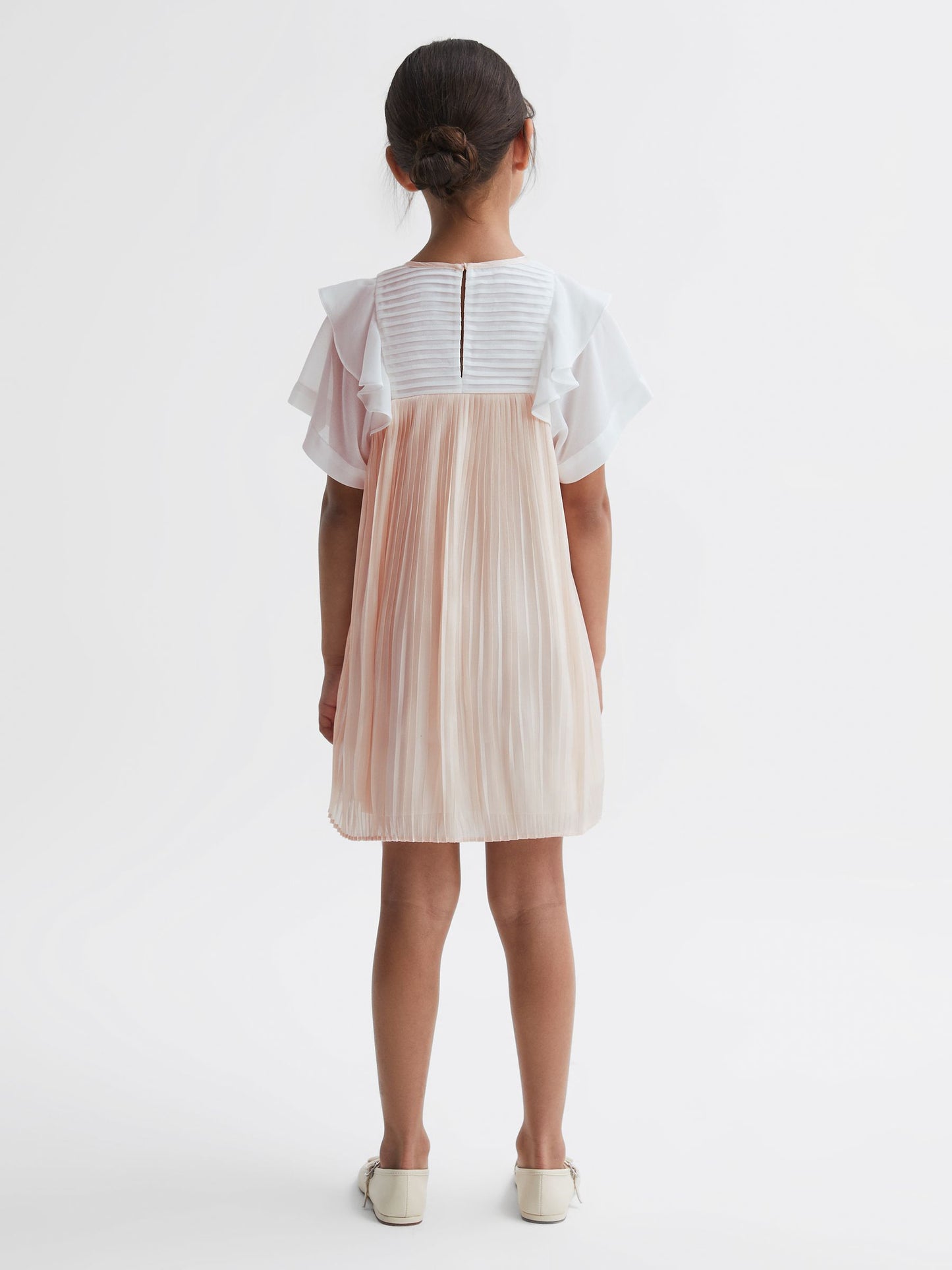 Dsiney Kidz - Reiss Pink Dina 9-14 yrs Pleated Metallic Dress image 4