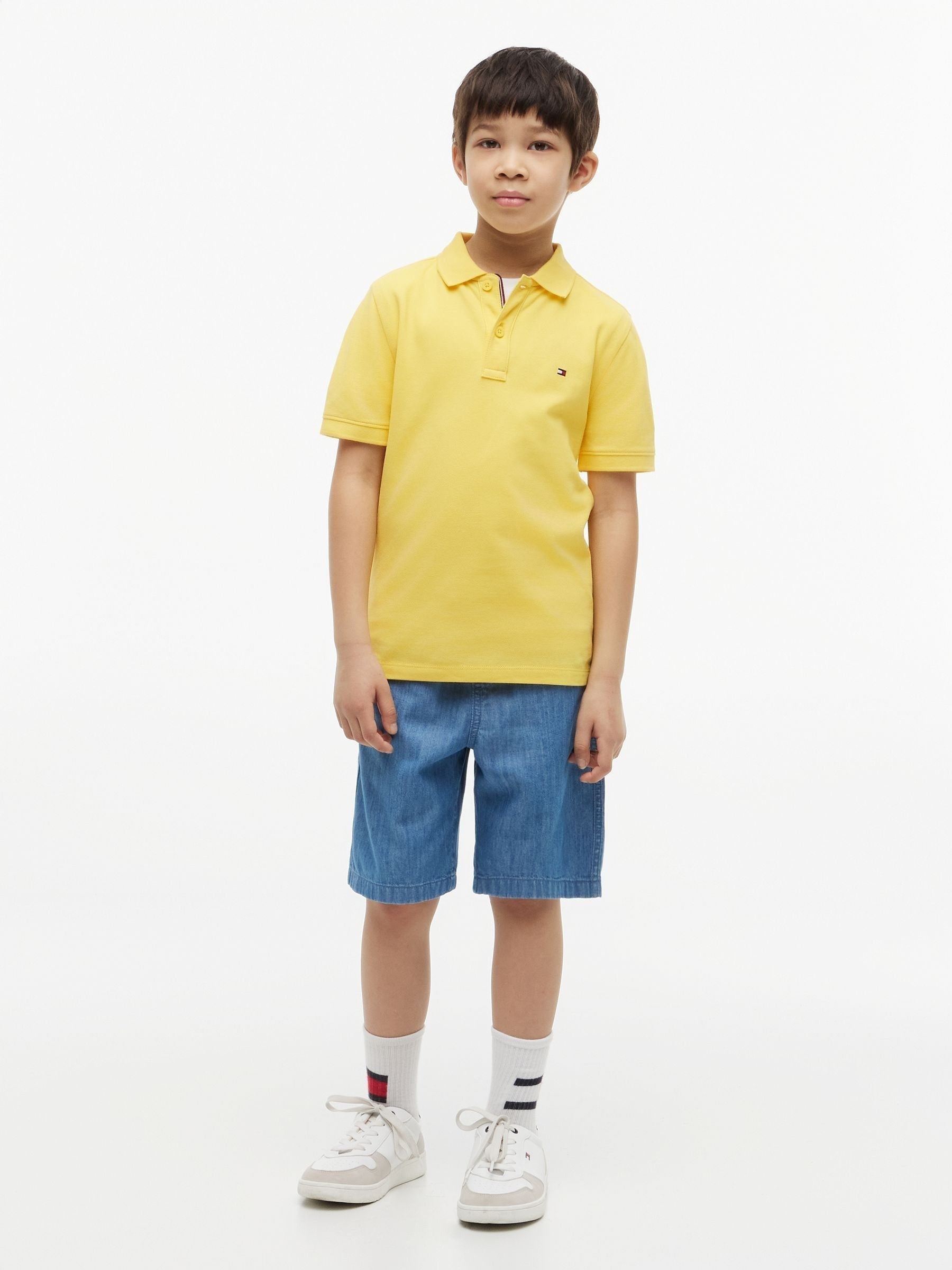 Dsiney Kidz - Tommy Hilfiger Yellow Essential Regular Fit Signature Polo Shirt image 3