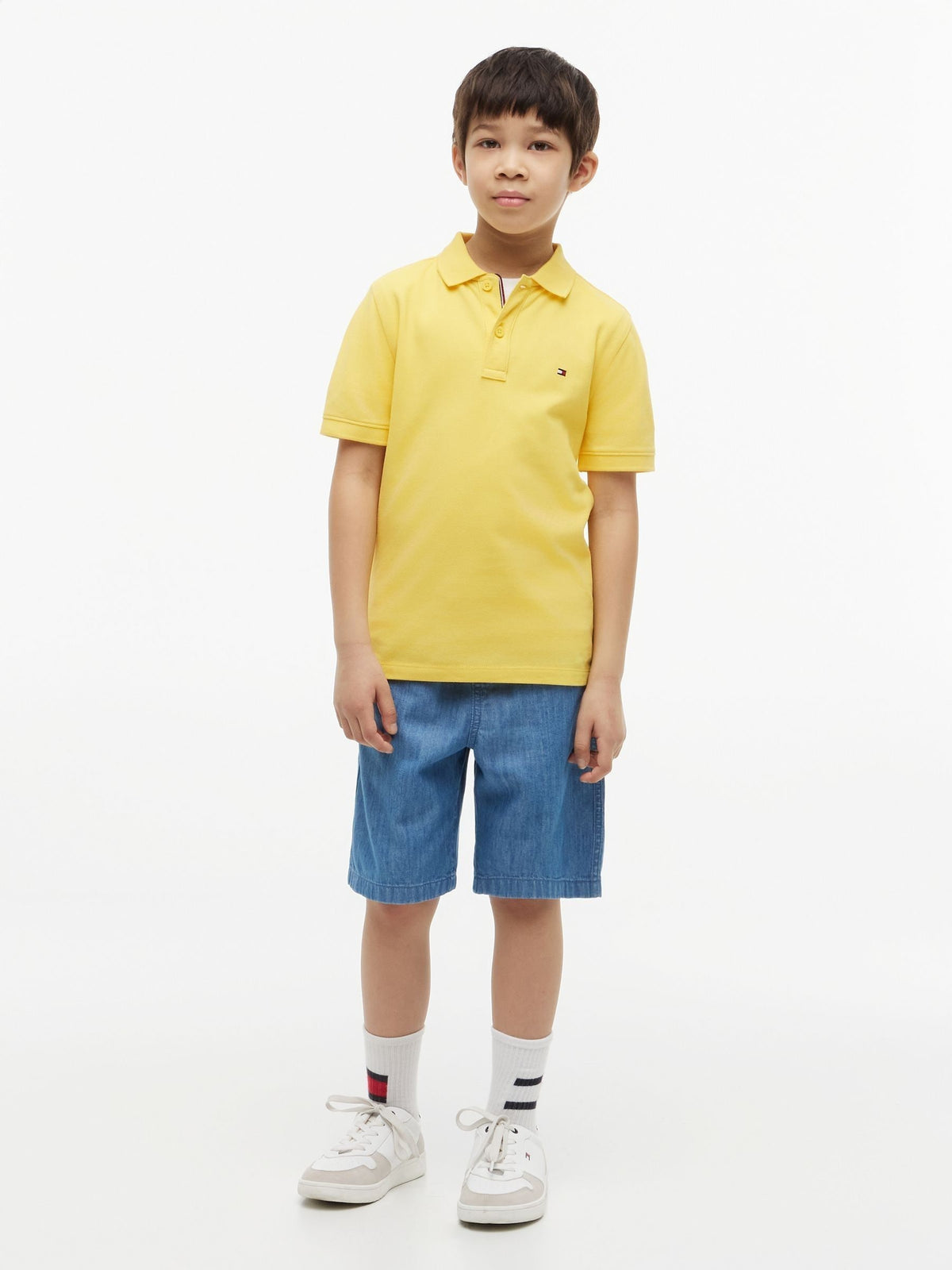 Dsiney Kidz - Tommy Hilfiger Yellow Essential Regular Fit Signature Polo Shirt image 3